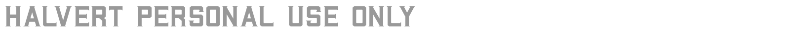 Halvert font preview